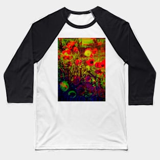 Poppies in The Field Baseball T-Shirt